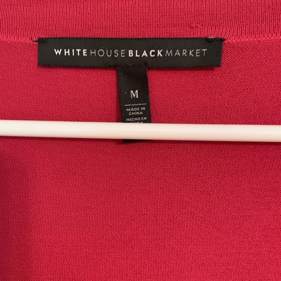 White House Black Market crop cardigan. Dark pink. Size M. - Picture 3 of 6